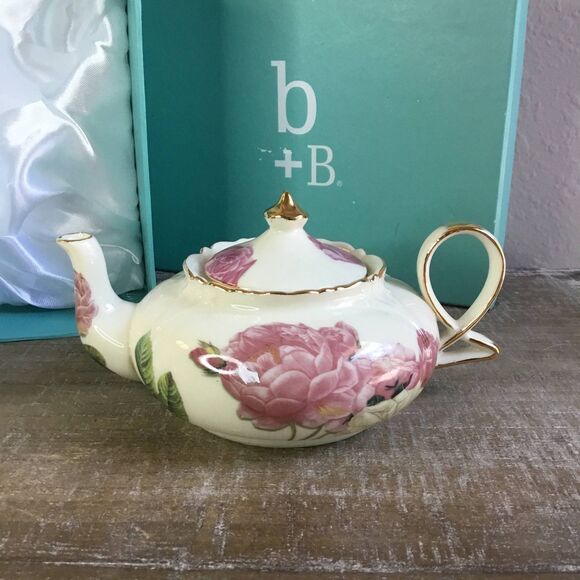 Burton and Burton Romantic Rose Cottagecore Regencycore Tea Pot Cup Saucer Set - Picture 6 of 10